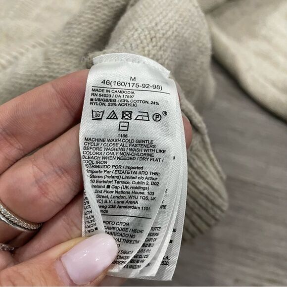 Gap cashsoft oatmeal cardigan m - Picture 2 of 7